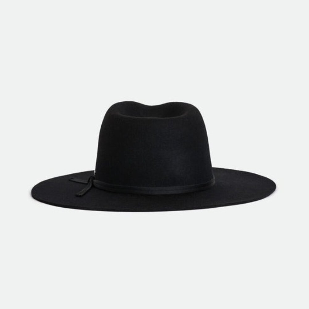 NEW Brixton Cohen Cowboy Hat in Black WOOL FELT UNISEX BLACK
